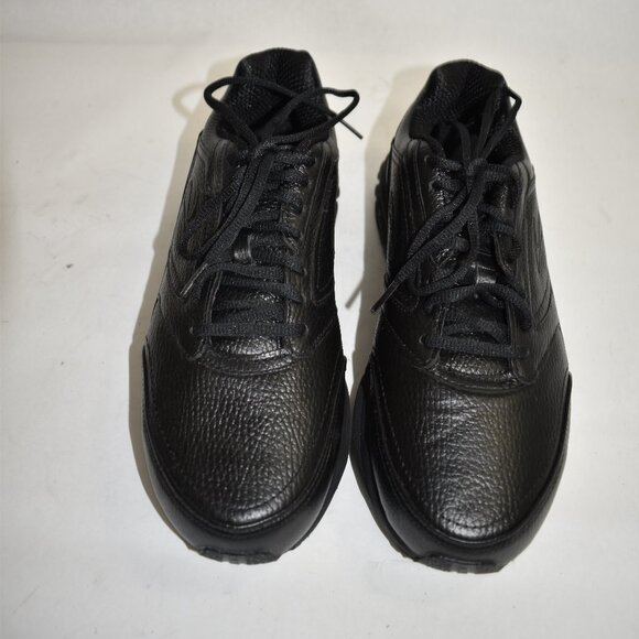 $150 BROOKS Addiction Walker 2 RUNNING SNEAKER BLACK LEATHER 10.5 WIDE (TPO3) - Picture 3 of 7